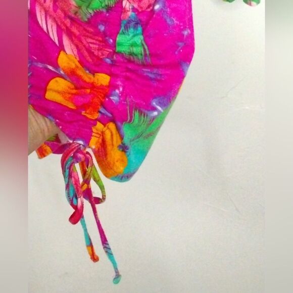 Palm Harbour Tropical three quarter sleeve side runch with drawstings size XL - Picture 3 of 7